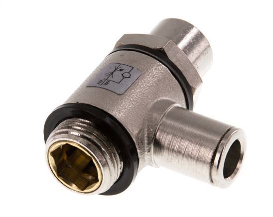 Vanne de régulation de débit Coude 8 mm - G3/8'' Banjo à vis fendue en laiton