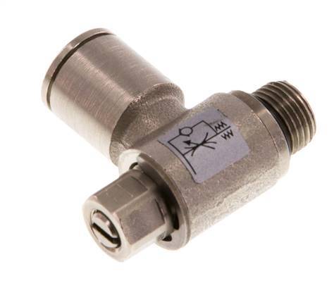 Vanne de régulation de débit Coude de sortie de compteur 8 mm - G1/8'' Vis fendue en laiton