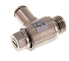 Coude de sortie de compteur pour vanne de régulation de débit 6 mm - G1/4'' Vis fendue en laiton