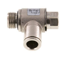 Coude de sortie de compteur pour vanne de régulation de débit 8 mm - G1/4'' Vis fendue en laiton