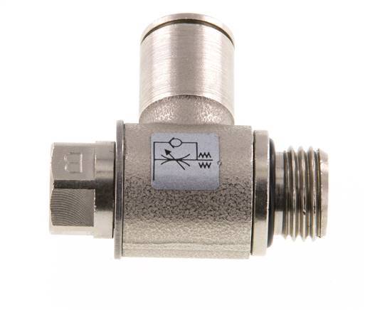 Coude de sortie de compteur pour vanne de régulation de débit 8 mm - G1/4'' Vis fendue en laiton