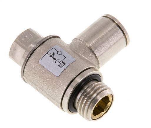Coude de sortie de compteur pour vanne de régulation de débit 8 mm - G1/4'' Vis fendue en laiton