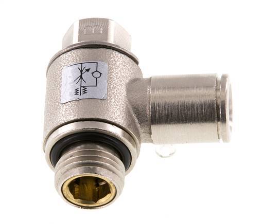 Coude de sortie de compteur pour vanne de régulation de débit 8 mm - G1/4'' Vis fendue en laiton