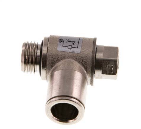 Vanne de régulation de débit Coude de sortie de compteur 10 mm - G1/4'' Vis fendue en laiton