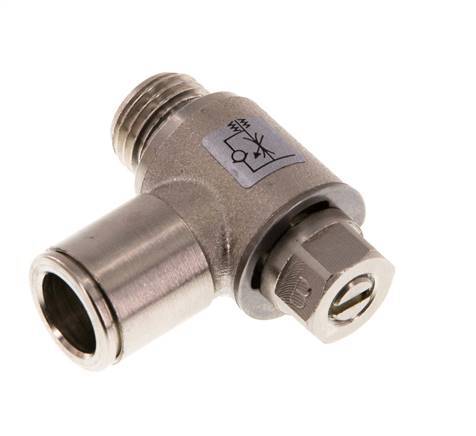 Vanne de régulation de débit Coude de sortie de compteur 10 mm - G1/4'' Vis fendue en laiton