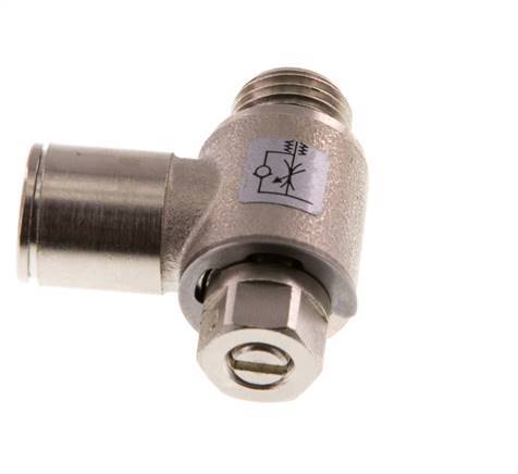 Vanne de régulation de débit Coude de sortie de compteur 10 mm - G1/4'' Vis fendue en laiton