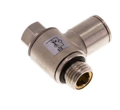 Vanne de régulation de débit Coude de sortie de compteur 10 mm - G1/4'' Vis fendue en laiton