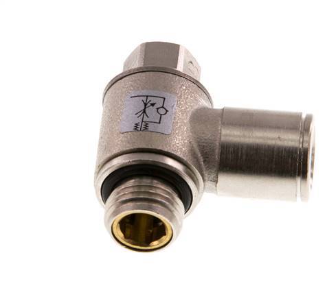 Vanne de régulation de débit Coude de sortie de compteur 10 mm - G1/4'' Vis fendue en laiton