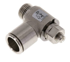 Coude de sortie de compteur pour vanne de régulation de débit 12 mm - G1/4'' Vis fendue en laiton
