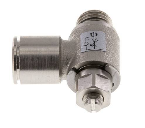 Coude de sortie de compteur pour vanne de régulation de débit 12 mm - G1/4'' Vis fendue en laiton