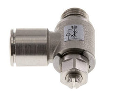 Coude de sortie de compteur pour vanne de régulation de débit 12 mm - G1/4'' Vis fendue en laiton