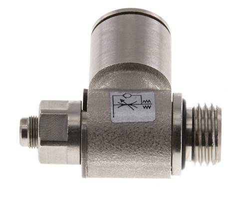 Coude de sortie de compteur pour vanne de régulation de débit 12 mm - G1/4'' Vis fendue en laiton