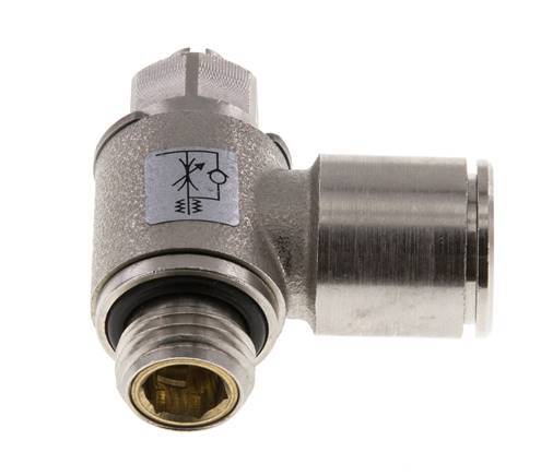 Coude de sortie de compteur pour vanne de régulation de débit 12 mm - G1/4'' Vis fendue en laiton