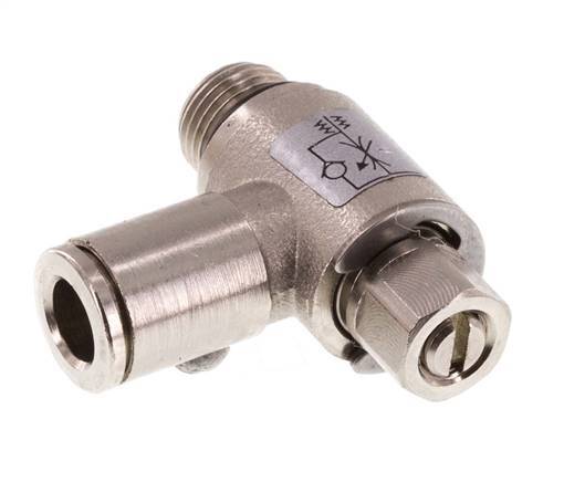 Vanne de régulation de débit Coude d'entrée 6 mm - G1/8'' en laiton Vis fendue