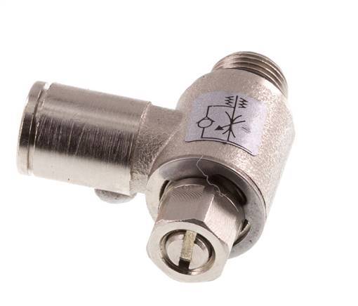 Vanne de régulation de débit Coude d'entrée 6 mm - G1/8'' en laiton Vis fendue