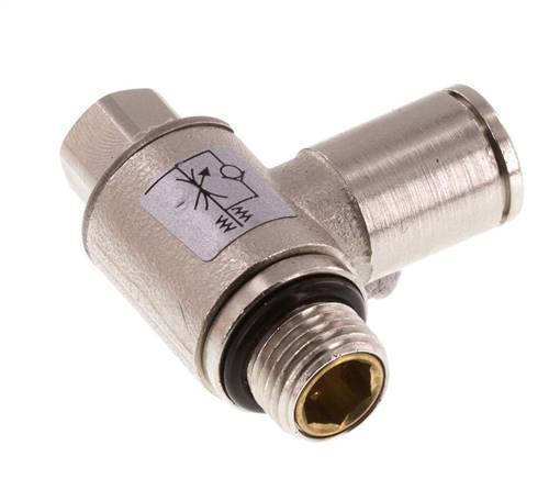 Vanne de régulation de débit Coude d'entrée 6 mm - G1/8'' en laiton Vis fendue