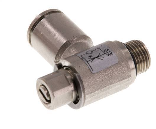 Vanne de régulation de débit Coude d'entrée 8 mm - G1/8'' en laiton Vis fendue