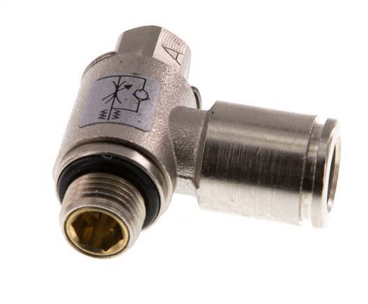 Vanne de régulation de débit Coude d'entrée 8 mm - G1/8'' en laiton Vis fendue