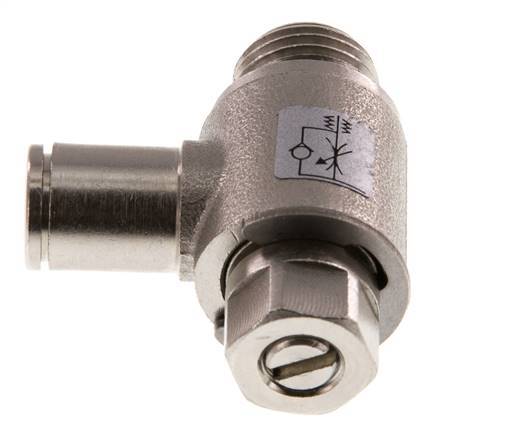 Vanne de régulation de débit Coude d'entrée 6 mm - G1/4'' en laiton Vis fendue
