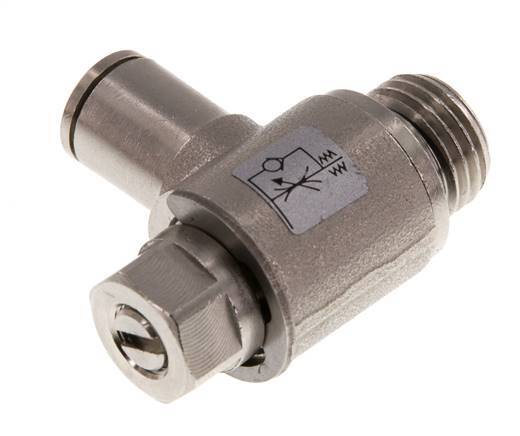 Vanne de régulation de débit Coude d'entrée 6 mm - G1/4'' en laiton Vis fendue