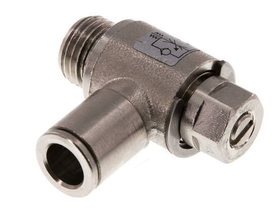 Vanne de régulation de débit Coude d'entrée 8 mm - G1/4'' en laiton Vis fendue