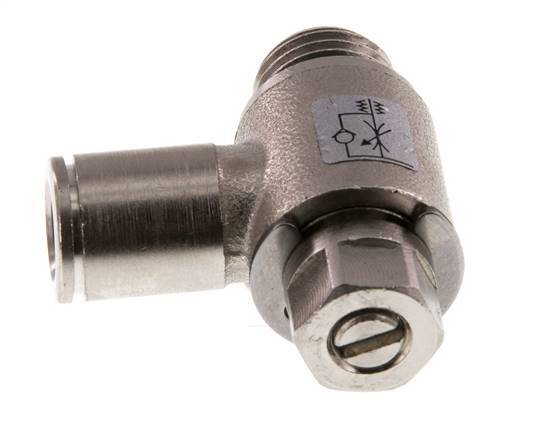 Vanne de régulation de débit Coude d'entrée 8 mm - G1/4'' en laiton Vis fendue