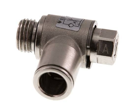 Vanne de régulation de débit Coude d'entrée 10 mm - G1/4'' laiton Vis fendue