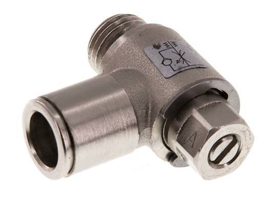Vanne de régulation de débit Coude d'entrée 10 mm - G1/4'' laiton Vis fendue