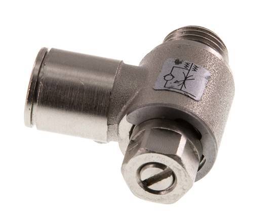 Vanne de régulation de débit Coude d'entrée 10 mm - G1/4'' laiton Vis fendue