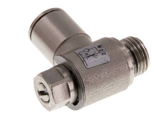 Vanne de régulation de débit Coude d'entrée 10 mm - G1/4'' laiton Vis fendue