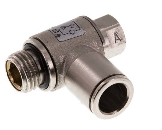 Vanne de régulation de débit Coude d'entrée 10 mm - G1/4'' laiton Vis fendue