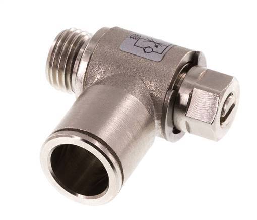 Vanne de régulation de débit Coude d'entrée 12 mm - G1/4'' en laiton Vis fendue