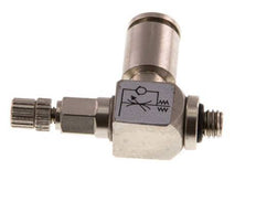 Vanne de régulation de débit Coude de sortie de compteur 4 mm - M5 Vis moletée en laiton