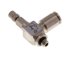 Vanne de régulation de débit Coude de sortie de compteur 4 mm - M5 Vis moletée en laiton