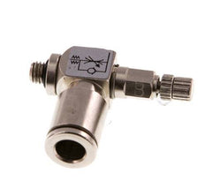 Vanne de régulation de débit Coude de sortie de compteur 6 mm - M5 Vis moletée en laiton