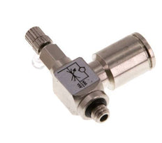 Vanne de régulation de débit Coude de sortie de compteur 6 mm - M5 Vis moletée en laiton