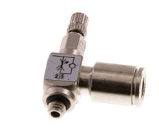 Vanne de régulation de débit Coude de sortie de compteur 6 mm - M5 Vis moletée en laiton