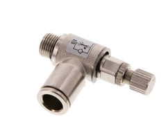 Vanne de régulation de débit Coude de sortie de compteur 8 mm - G1/8'' Vis moletée en laiton