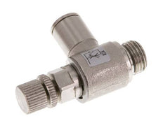 Vanne de régulation de débit Coude de sortie de compteur 8 mm - G1/4'' Vis moletée en laiton