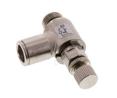 Vanne de régulation de débit Coude de sortie de compteur 10 mm - G1/4'' Vis moletée en laiton