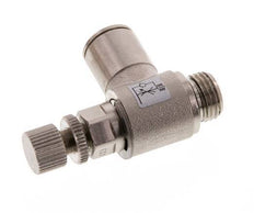 Vanne de régulation de débit Coude de sortie de compteur 10 mm - G1/4'' Vis moletée en laiton
