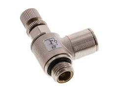 Vanne de régulation de débit Coude de sortie de compteur 10 mm - G1/4'' Vis moletée en laiton