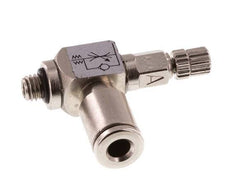 Vanne de régulation de débit Coude d'entrée 4 mm - M5 Vis moletée en laiton