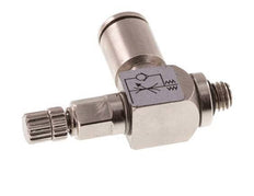 Vanne de régulation de débit Coude d'entrée 4 mm - M5 Vis moletée en laiton