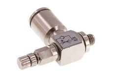 Vanne de régulation de débit Coude d'entrée 6 mm - M5 Vis moletée en laiton