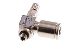 Vanne de régulation de débit Coude d'entrée 6 mm - M5 Vis moletée en laiton