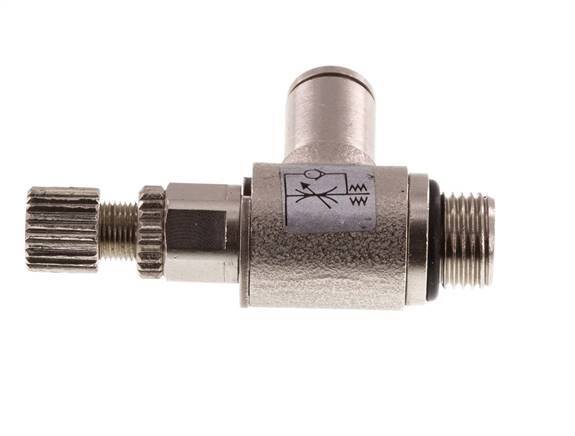 Vanne de régulation de débit Coude d'entrée 4 mm - G1/8'' en laiton Vis moletée