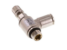Vanne de régulation de débit Coude d'entrée 6 mm - G1/8'' en laiton Vis moletée