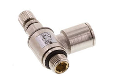 Vanne de régulation de débit Coude d'entrée 8 mm - G1/8'' en laiton Vis moletée