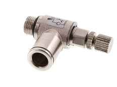 Vanne de régulation de débit Coude d'entrée 8 mm - G1/8'' en laiton Vis moletée